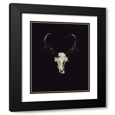 The Rustic Antler 05 Black Modern Wood Framed Art Print with Double Matting by LightBoxJournal