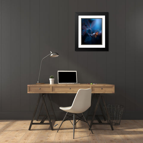 Other Worlds Black Modern Wood Framed Art Print with Double Matting by Love Grams