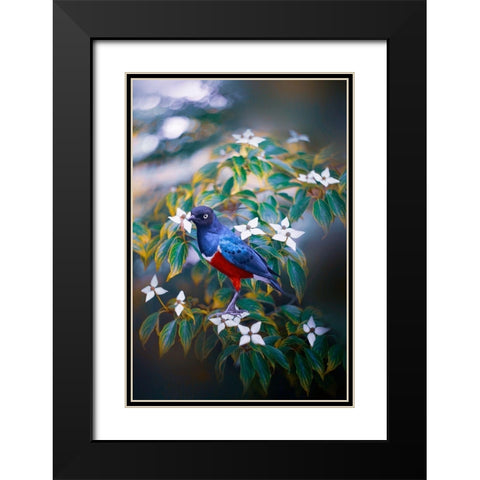 Dark Memory Black Modern Wood Framed Art Print with Double Matting by Love Grams