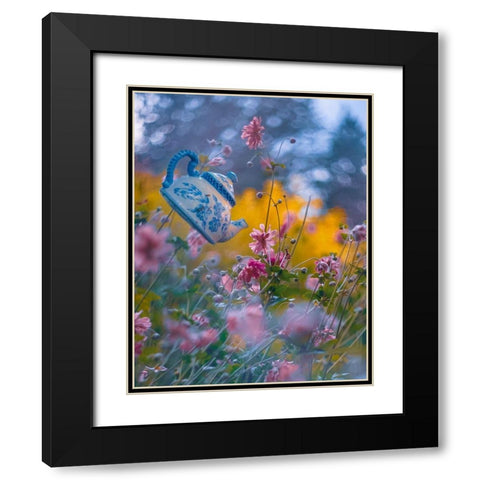 The Constant Gardener Black Modern Wood Framed Art Print with Double Matting by Love Grams