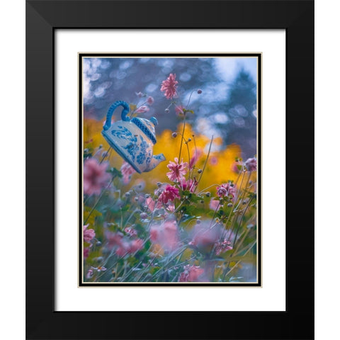 The Constant Gardener Black Modern Wood Framed Art Print with Double Matting by Love Grams