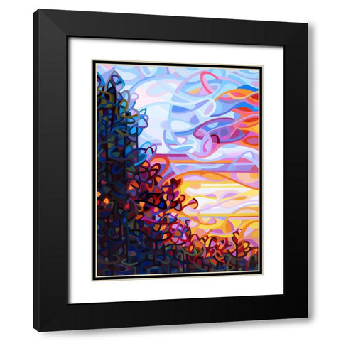 Crescendo Black Modern Wood Framed Art Print with Double Matting by Budan, Mandy