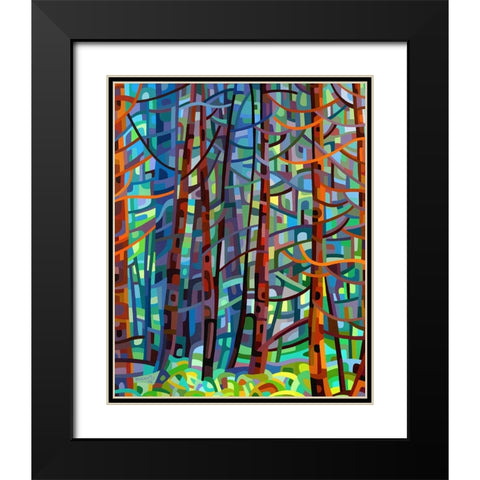 In A Pine Forest Black Modern Wood Framed Art Print with Double Matting by Budan, Mandy