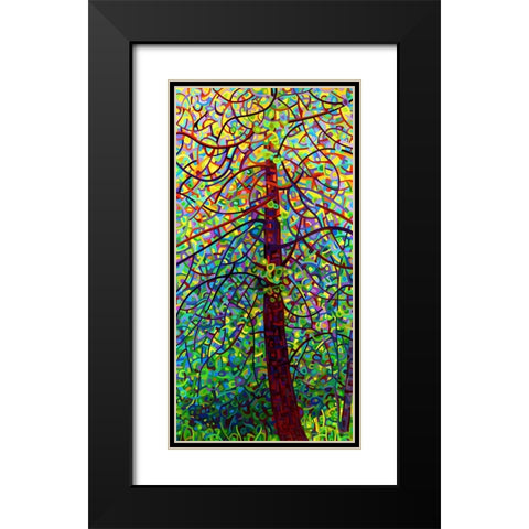 Kaleidoscope Black Modern Wood Framed Art Print with Double Matting by Budan, Mandy