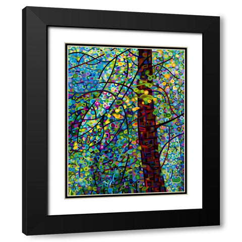 Pine Sprites Black Modern Wood Framed Art Print with Double Matting by Budan, Mandy