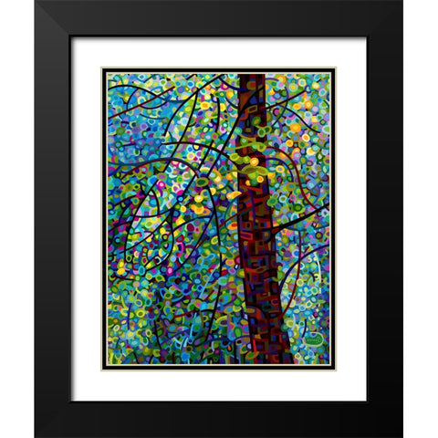 Pine Sprites Black Modern Wood Framed Art Print with Double Matting by Budan, Mandy