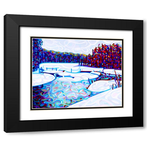Thaw Black Modern Wood Framed Art Print with Double Matting by Budan, Mandy
