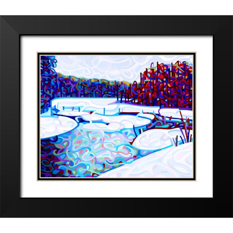 Thaw Black Modern Wood Framed Art Print with Double Matting by Budan, Mandy