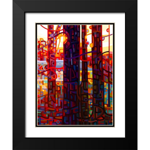 Carnelian Morning Black Modern Wood Framed Art Print with Double Matting by Budan, Mandy