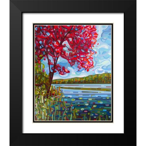 Lady in Red Black Modern Wood Framed Art Print with Double Matting by Budan, Mandy