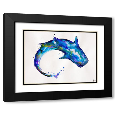 Celestial Black Modern Wood Framed Art Print with Double Matting by Allante, Marc