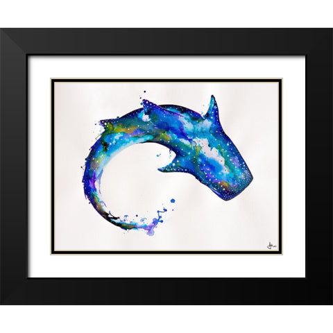 Celestial Black Modern Wood Framed Art Print with Double Matting by Allante, Marc