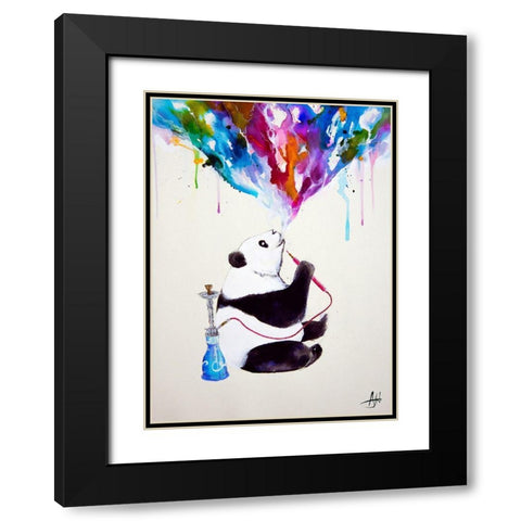 Chai Black Modern Wood Framed Art Print with Double Matting by Allante, Marc