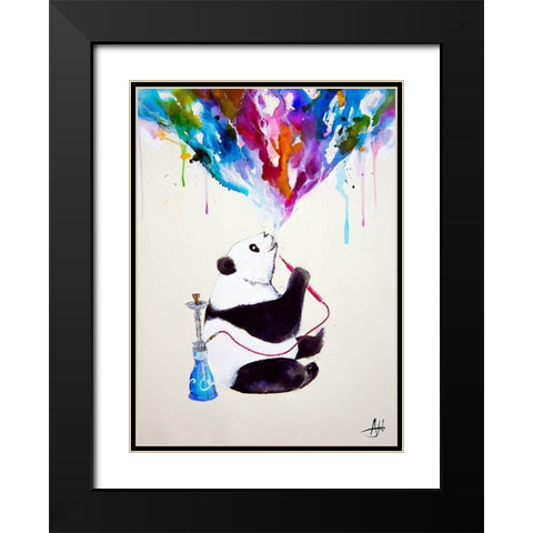 Chai Black Modern Wood Framed Art Print with Double Matting by Allante, Marc