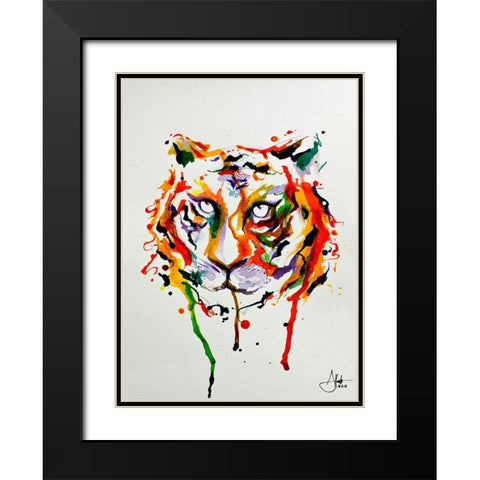 Demeter Black Modern Wood Framed Art Print with Double Matting by Allante, Marc