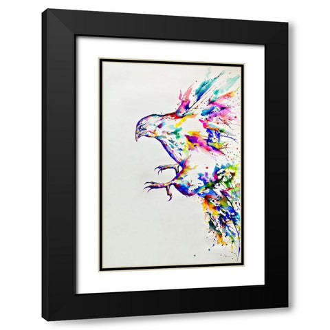 Descent Black Modern Wood Framed Art Print with Double Matting by Allante, Marc