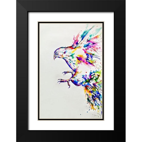 Descent Black Modern Wood Framed Art Print with Double Matting by Allante, Marc