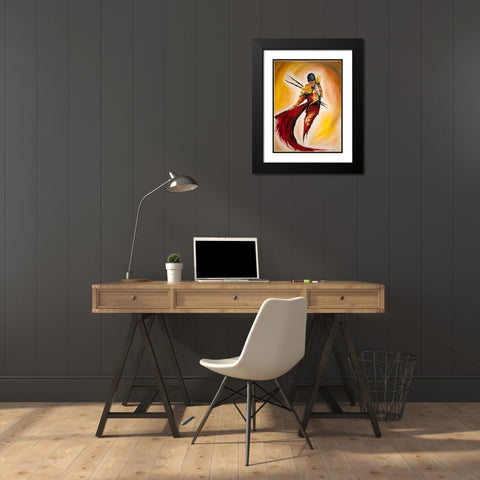 Matador Black Modern Wood Framed Art Print with Double Matting by Allante, Marc