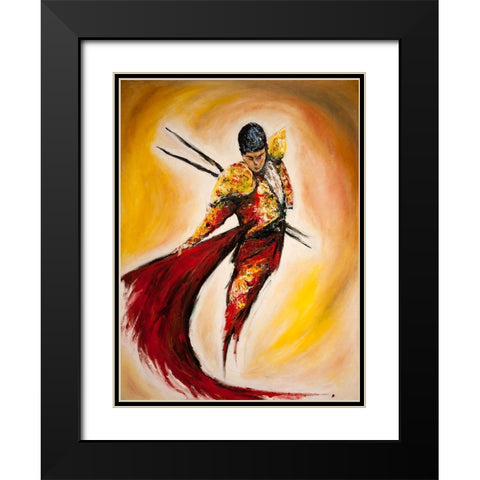 Matador Black Modern Wood Framed Art Print with Double Matting by Allante, Marc