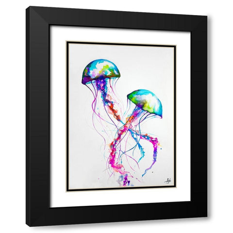 Narasumas Black Modern Wood Framed Art Print with Double Matting by Allante, Marc