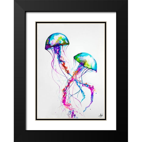 Narasumas Black Modern Wood Framed Art Print with Double Matting by Allante, Marc