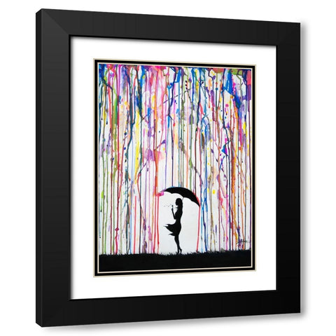 Persephone Black Modern Wood Framed Art Print with Double Matting by Allante, Marc