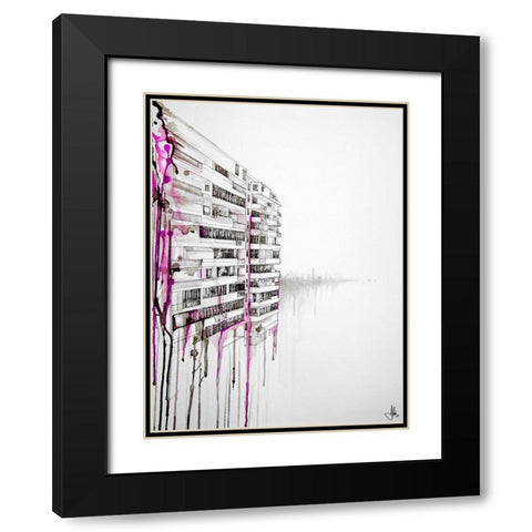 Rendition Black Modern Wood Framed Art Print with Double Matting by Allante, Marc