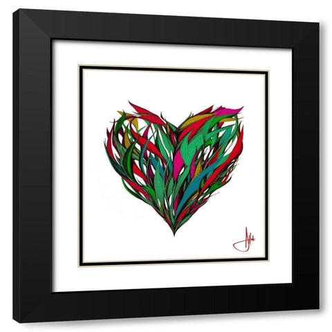 Seasons Black Modern Wood Framed Art Print with Double Matting by Allante, Marc