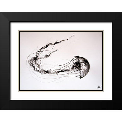 Thats No Moon Black Modern Wood Framed Art Print with Double Matting by Allante, Marc