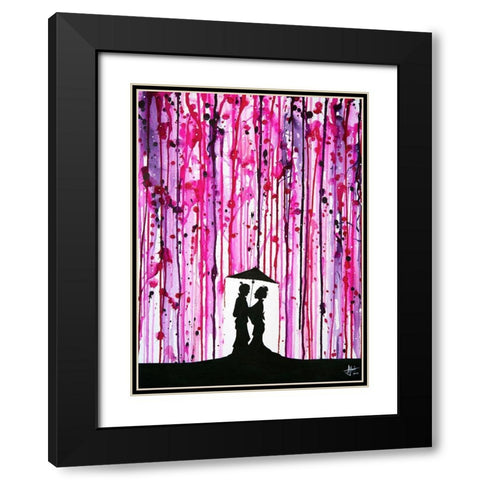Wild Blossoms Black Modern Wood Framed Art Print with Double Matting by Allante, Marc