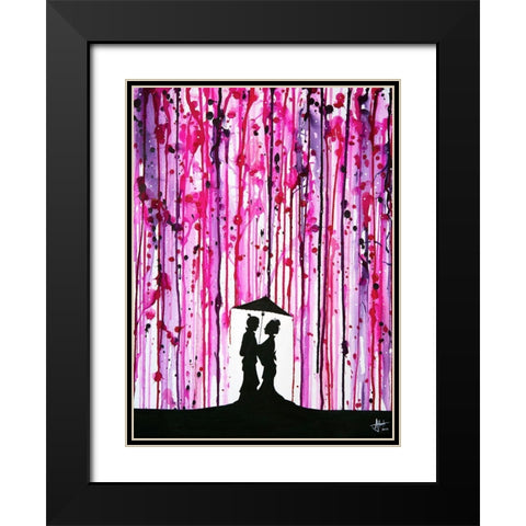 Wild Blossoms Black Modern Wood Framed Art Print with Double Matting by Allante, Marc