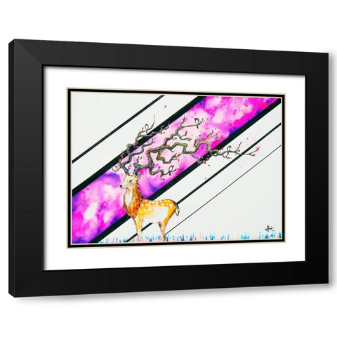 Alastor Black Modern Wood Framed Art Print with Double Matting by Allante, Marc