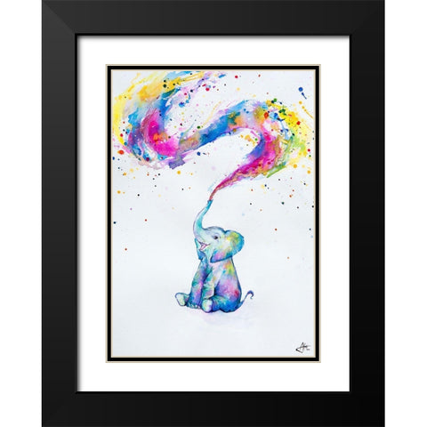 Spring Black Modern Wood Framed Art Print with Double Matting by Allante, Marc