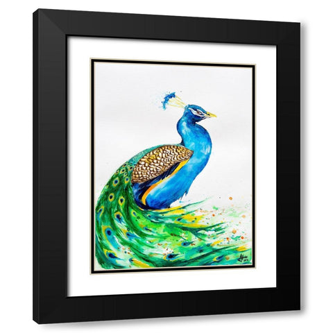 Aphrodite Black Modern Wood Framed Art Print with Double Matting by Allante, Marc