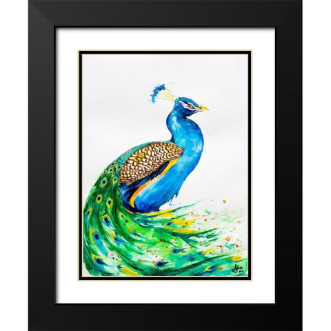 Aphrodite Black Modern Wood Framed Art Print with Double Matting by Allante, Marc