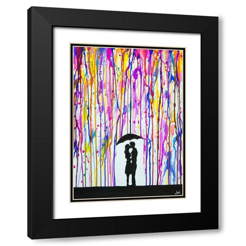 Lavender Black Modern Wood Framed Art Print with Double Matting by Allante, Marc