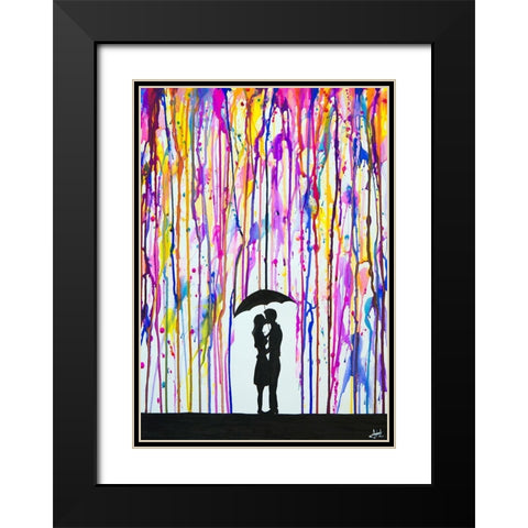 Lavender Black Modern Wood Framed Art Print with Double Matting by Allante, Marc