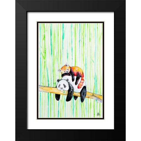 Lullaby Black Modern Wood Framed Art Print with Double Matting by Allante, Marc