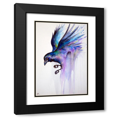 Nevermore Black Modern Wood Framed Art Print with Double Matting by Allante, Marc