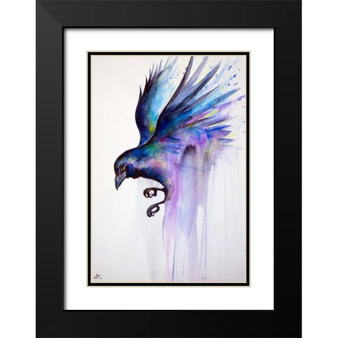Nevermore Black Modern Wood Framed Art Print with Double Matting by Allante, Marc