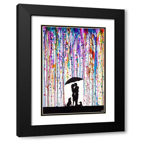 Entwined Black Modern Wood Framed Art Print with Double Matting by Allante, Marc
