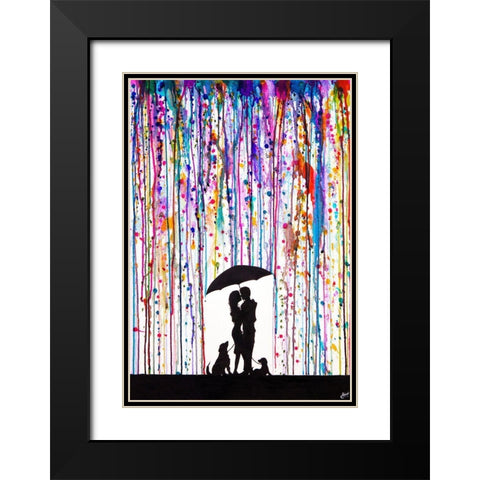 Entwined Black Modern Wood Framed Art Print with Double Matting by Allante, Marc