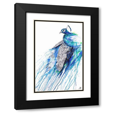 Narcissus Black Modern Wood Framed Art Print with Double Matting by Allante, Marc