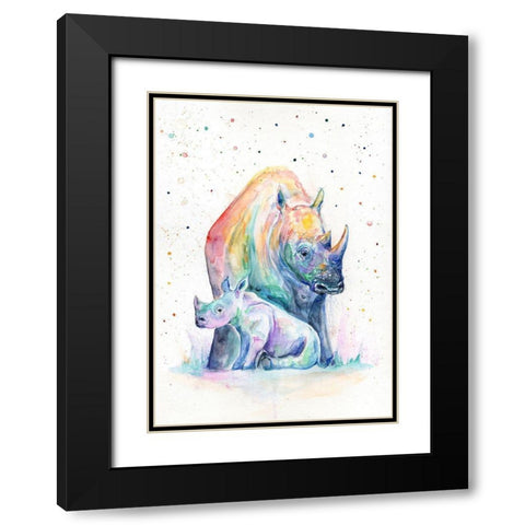 Shelter Black Modern Wood Framed Art Print with Double Matting by Allante, Marc
