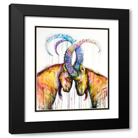 Sisyphus Black Modern Wood Framed Art Print with Double Matting by Allante, Marc