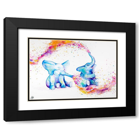Sorella Black Modern Wood Framed Art Print with Double Matting by Allante, Marc