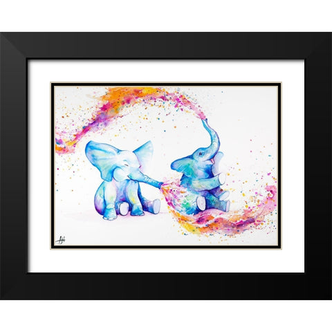 Sorella Black Modern Wood Framed Art Print with Double Matting by Allante, Marc