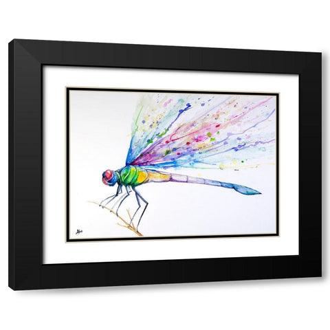Volant Black Modern Wood Framed Art Print with Double Matting by Allante, Marc