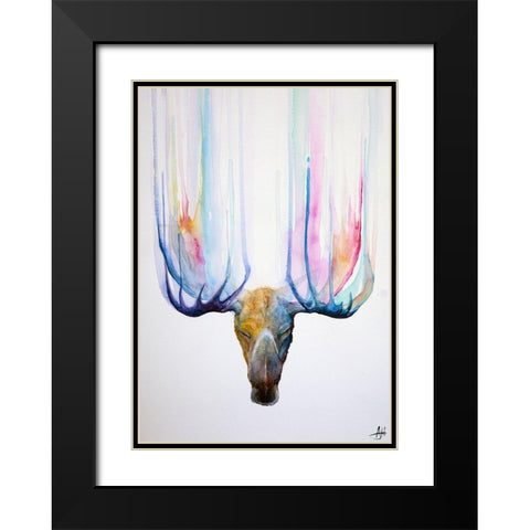 Zen Black Modern Wood Framed Art Print with Double Matting by Allante, Marc