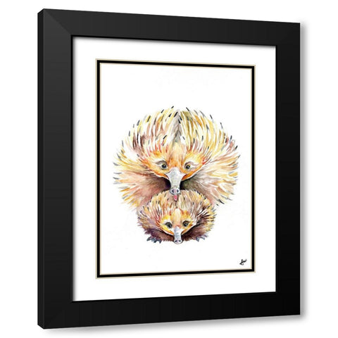 Enigmatic Echidnas Black Modern Wood Framed Art Print with Double Matting by Allante, Marc